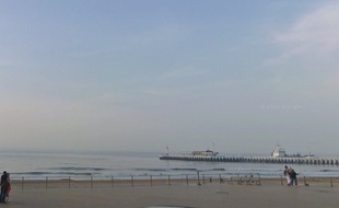 La plage d'Ostende, sur la côte belge