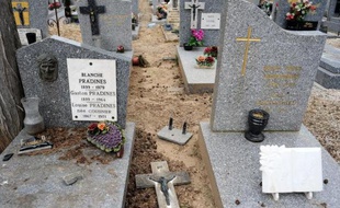 Tombes vandalisées le 15 avril 2015 dans le cimetière Saint-Roch à Castres
