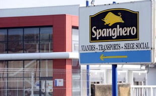 L'entrée de l'usine Spanghero, à Castelnaudary (Aude), le 10 février 2013.