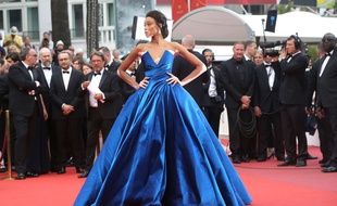La top model Winnie Harlow au Festival de Cannes, le 18 mai 2017.