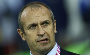 Philippe Saint-André lors de France-Roumanie le 23 septembre 2015.