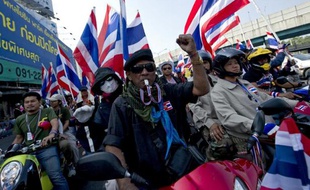 Manifestation contre le gouvernement thaïlandais, le 19 janvier 2014 à Bangkok