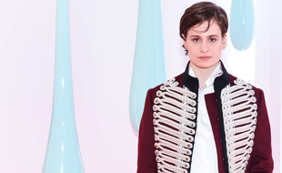 Chris (ex-Christine and the Queens), lors d'un événement Burberry, à New York, en mai 2017.