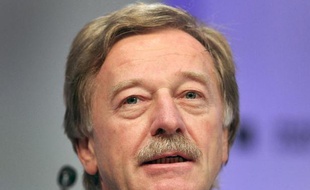 Yves Mersch, membre du directoire de la BCE, le 17 novembre 2014 à Francfort