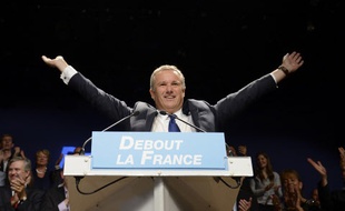 Nicolas Dupont-Aignan à Paris le 12 octobre 2014.