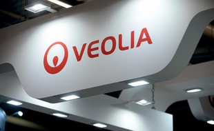 Le logo de Veolia. Photo prise le 28 juin 2016