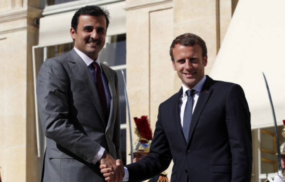 Cena de trabajo dominical entre Emmanuel Macron y el emir de Qatar