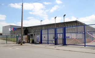 L'entrée de l'imprimerie Oberthur Fiduciaire à Rennes, l'une des plus importantes imprimeries de billets de banque en Europe.