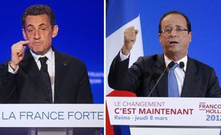 Nicolas Sarkozy (28%) et François Hollande (27%) sont restés inchangés cette semaine en intentions de vote au premier tour, Marine Le Pen (17%) gagnant 1 point et Jean-Luc Mélenchon (12%) en perdant 1, selon un sondage Harris Interactive pour VSD et La Chaîne parlementaire.