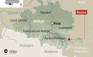 Carte de Localisation d'Ascou dans l'Ariège