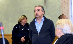 Jean-Louis Cayrou, le 23 mai 2016, à l'ouverture de son procès aux Assises de Rodez pour le meurtre de Patricia Wilson.