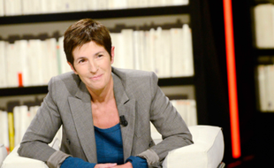 Christine Angot sur le plateau de l'émission «La Grande Librairie», le 6 septembre 2012.