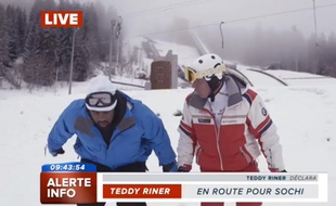 Teddy Riner annonce sa participation aux JO de Sotchi dans un canular mis en ligne le 4 février 2014.