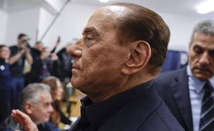 Silvio Berlusconi, chef de Forza Italia, le 4 mars 2018 à milan pour les législatives italiennes
