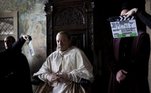 John Doman lors du tournage de la série «Les Borgia», à Prague, en avril 2011