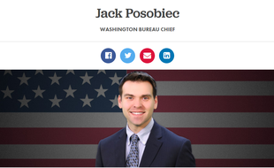 Capture d'écran de la biographie de Jack Posobiec, un militant pro-Trump