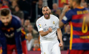 Karim Benzema lors de Barça-Real Madrid le 2 avril 2016.