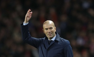 Zinédine Zidane lors de PSG-Real Madrid en 8e de finale retour de la Ligue des champions, le 6 mars 2018.