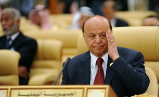 Le président yéménite Abd Rabbo Mansour Hadi, le 21 janvier 2013 à Riyad