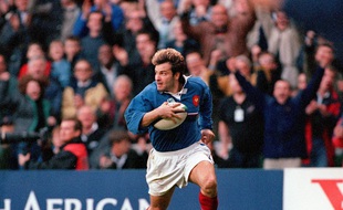 Christophe Dominici en 1999 contre les All-Blacks
