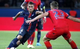 Marco Verratti lors de la victoire du PSG contre le Gazélec Ajaccio (2-0), le 16 août 2015.
