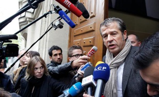 Frédéric Lagache, secrétaire général adjoint du syndicat de police, le 26 avril 2012 à Paris