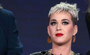 Katy Perry à une conférence de presse «American Idol» en janvier 2018.