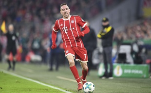Franck Ribéry lors du match Bayern
Munich-Dortmund, le 20 décembre 2017.