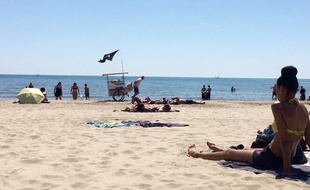 A la plage, à Carnon, près de Montpellier, le 21 avril 2018.