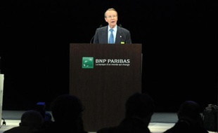 Le président de BNP Paribas, Michel Pebereau, à Paris le 11 mai 2011