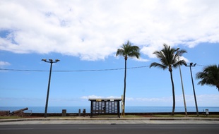 Un tronçon de route déserté à Saint-Denis-de-La-Réunion, le 19 mars 2020.
