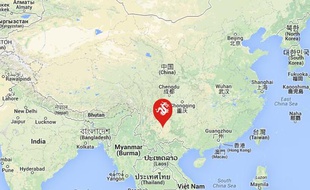 Google map de Kunming, en Chine.
