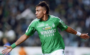 L'attaquant de Saint-Etienne Pierre-Emerick Aubameyang, le 10 novembre 2012, contre Troyes.