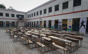 Une école fermée à New Delhi en Inde, le 7 juillet 2020.