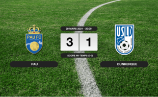 Ligue 2, 30ème journée: Succès 3-1 de Pau face à l'USL Dunkerque