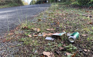 Des déchets sur le bord d'une route (illustration).
