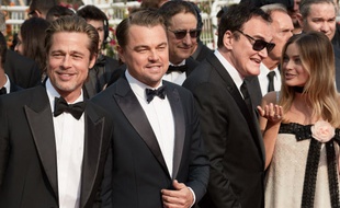 Brad Pitt, Leonardo DiCaprio, Quentin Tarantino et Mardot Robbie à Cannes le mardi 21 mai