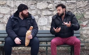 Le film Partage. de et avec Johann Dionnet (à dr.) et Marc Riso