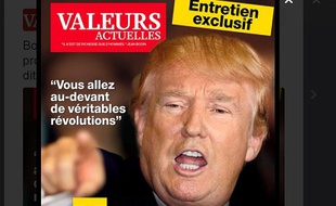 Capture d'écran de la couverture du prochain numéro de Valeurs Actuelles.