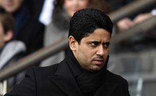 nasser Al-Khelaïfi, le président du PSG, le 21 février 2015, au Parc des Princes.