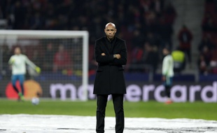 Thierry Henry avant le match contre l'Atlético de Madrid.