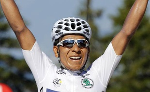 Nairo Quintana remporte la vingtième étape du Tour de France à Annecy-Semnoz le 20 juillet 2013.