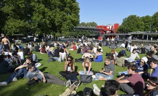 Le parc de la Villette le 18 juin 2014