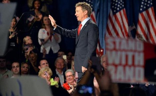 Le sénateur Rand Paul en campagne pour la primaire républicaine, à Louisville (Kentucky) le 7 avril 2015