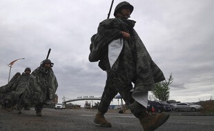 Des soldats sud-coréens en exercice en 2018 à Pohang.