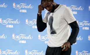 La star de la NBA LeBron James le 31 mai 2017 à Oakland.