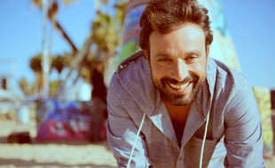 Bruno Salomone, à Venice Beach, à Los Angeles, pour le tournage de Sharknado 3, le 7 mars 2015.