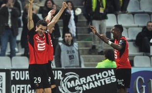 Le défenseur de Rennes Romain Danzé lors du match contre Nantes le 23 février 2014.