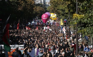 Manifestation le 21 septembre 2017 à Paris contre la réforme du Code du travail.