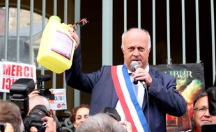 Le maire de Langouët Daniel Cueff, ici le 14 octobre 2019 devant le tribunal administratif de Rennes pour défendre son arrêté anti pesticides.